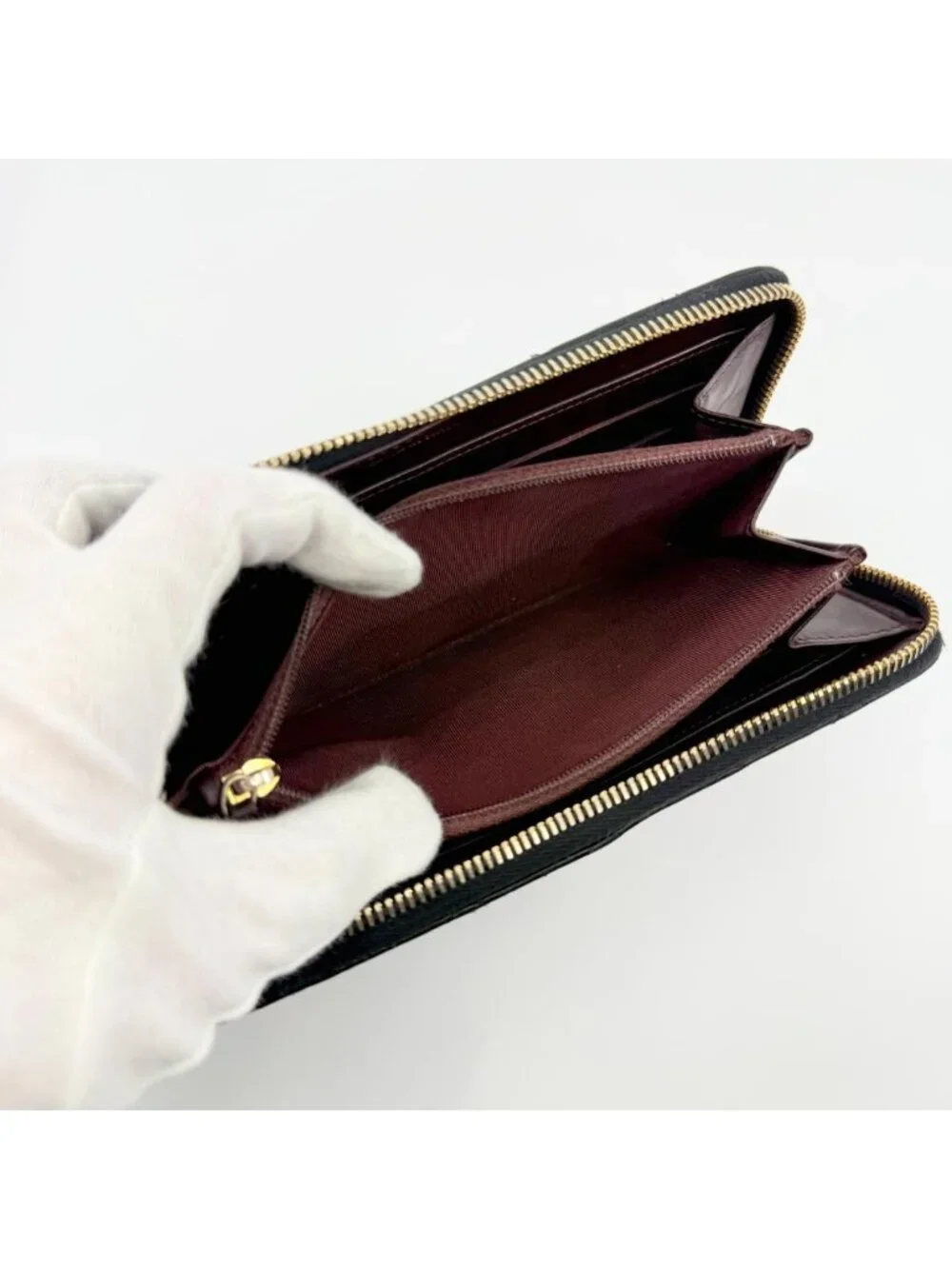 Chanel Quilted Wallet Caviar Leather
